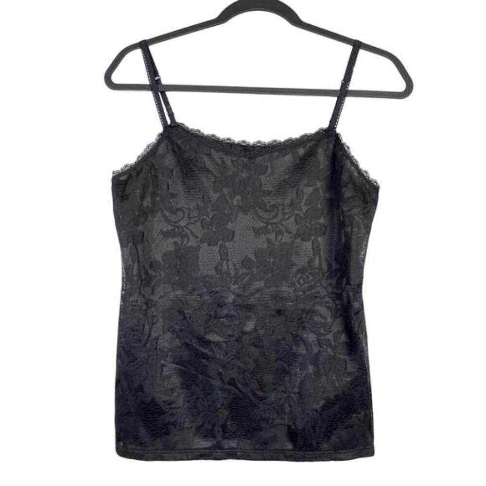 Y2K ELLE Lace Front Womens Camisole Tank Top Adjustable Straps Whimsygoth Medium
